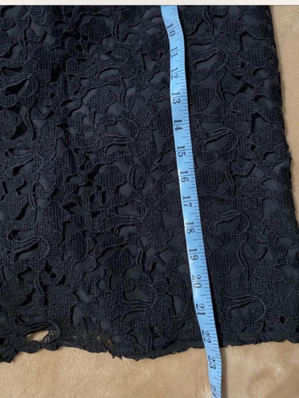 J. Crew Black Lace Midi Skirt Sz 6